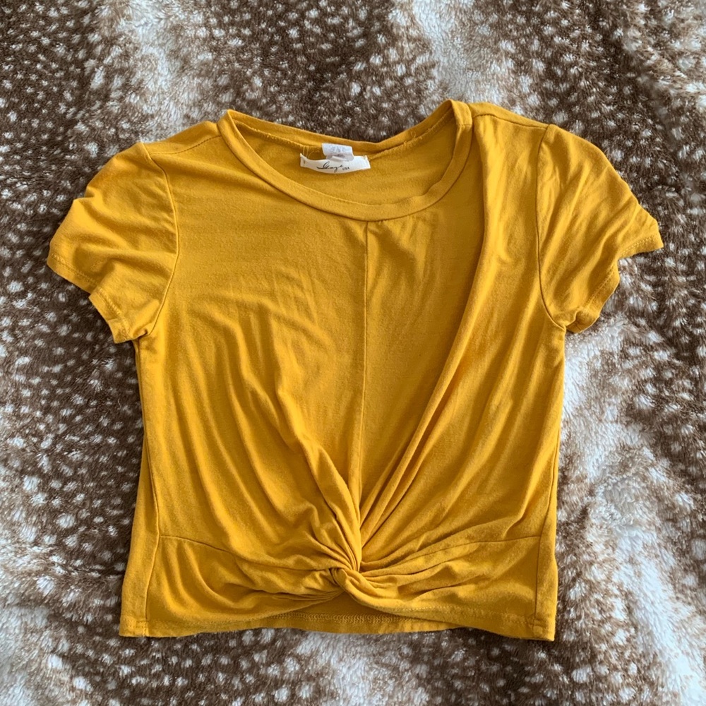 Xs yellow crop top